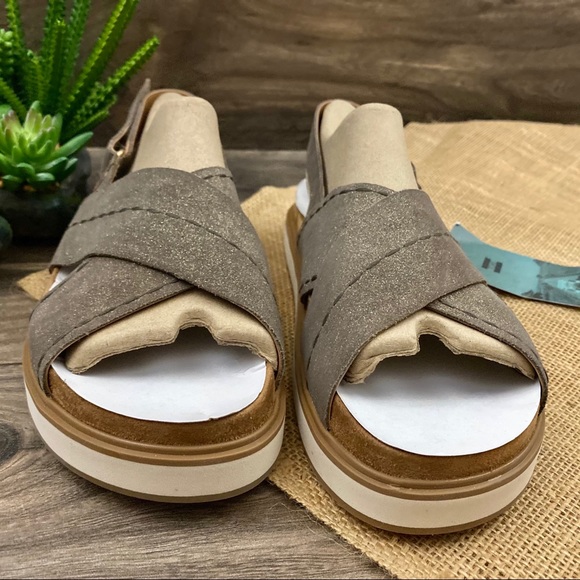 NIB Toms Marisa Cross Strap Slingback Flat Sandal - Picture 5 of 13